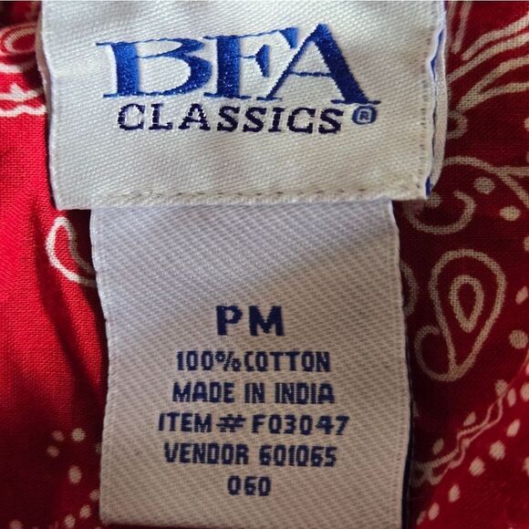 BFA Classics Vintage Red Bandana Print Skirt - Picture 7 of 7